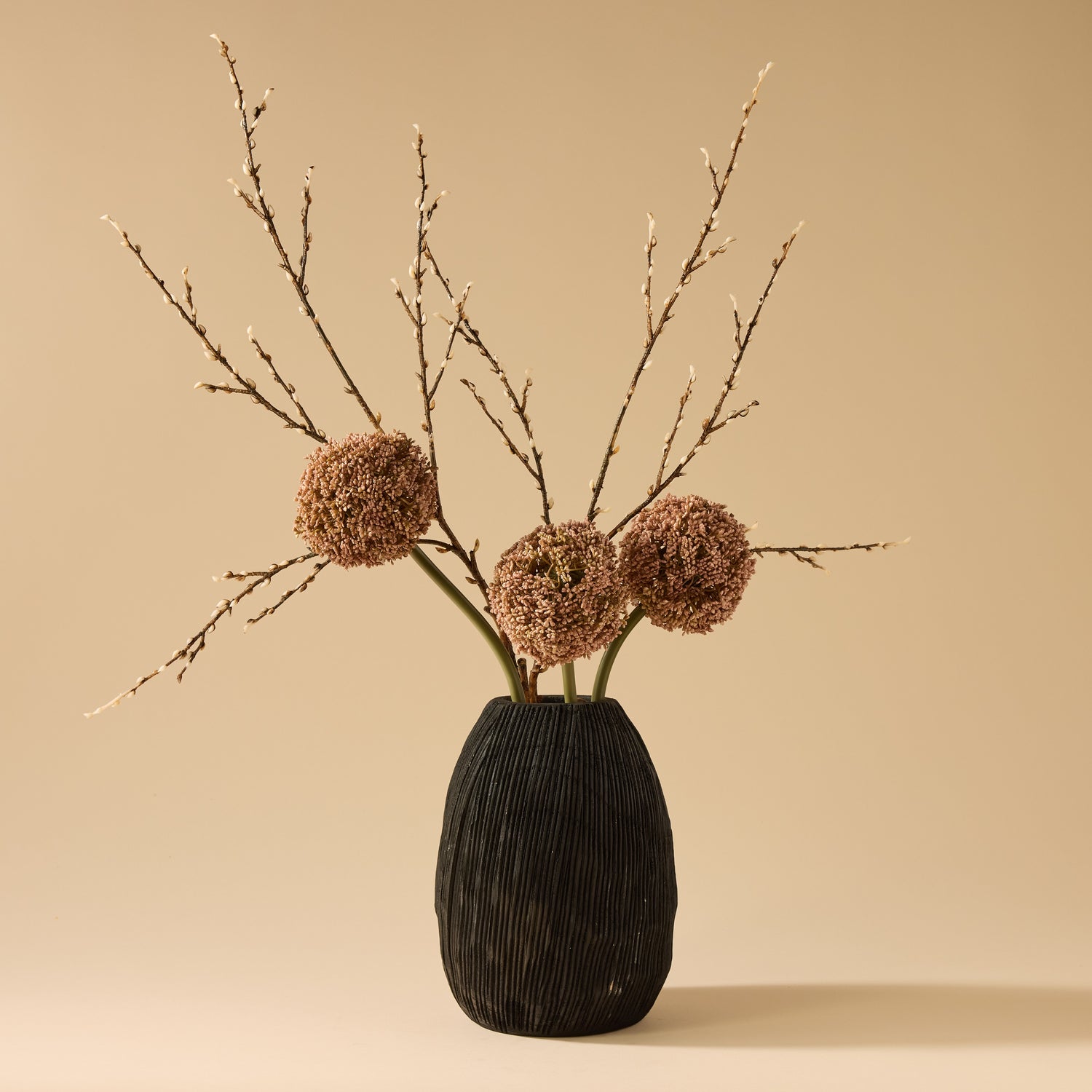 Faux Allium Stem | Pink -  76cm