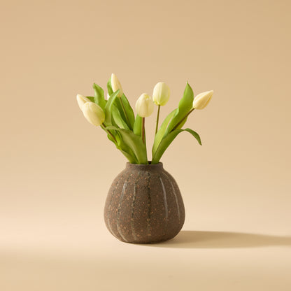 Faux Tulip Bunch | White - 30cm