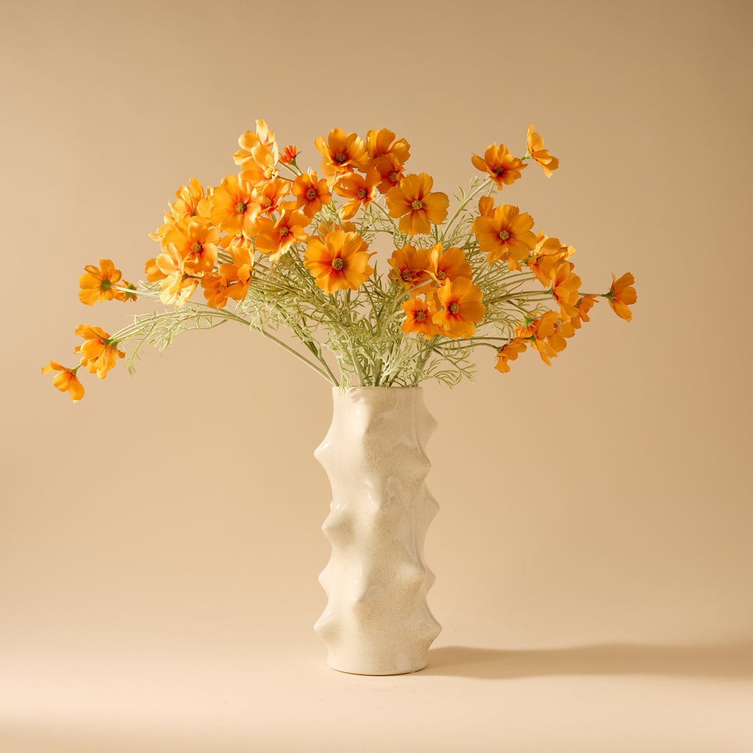 Faux Cosmos Flower Spray | Orange - 62cm