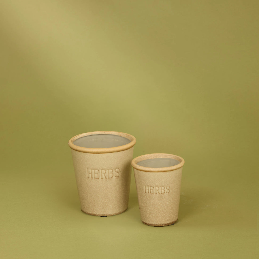 Provence Herb Pot Set of 2 | Beige