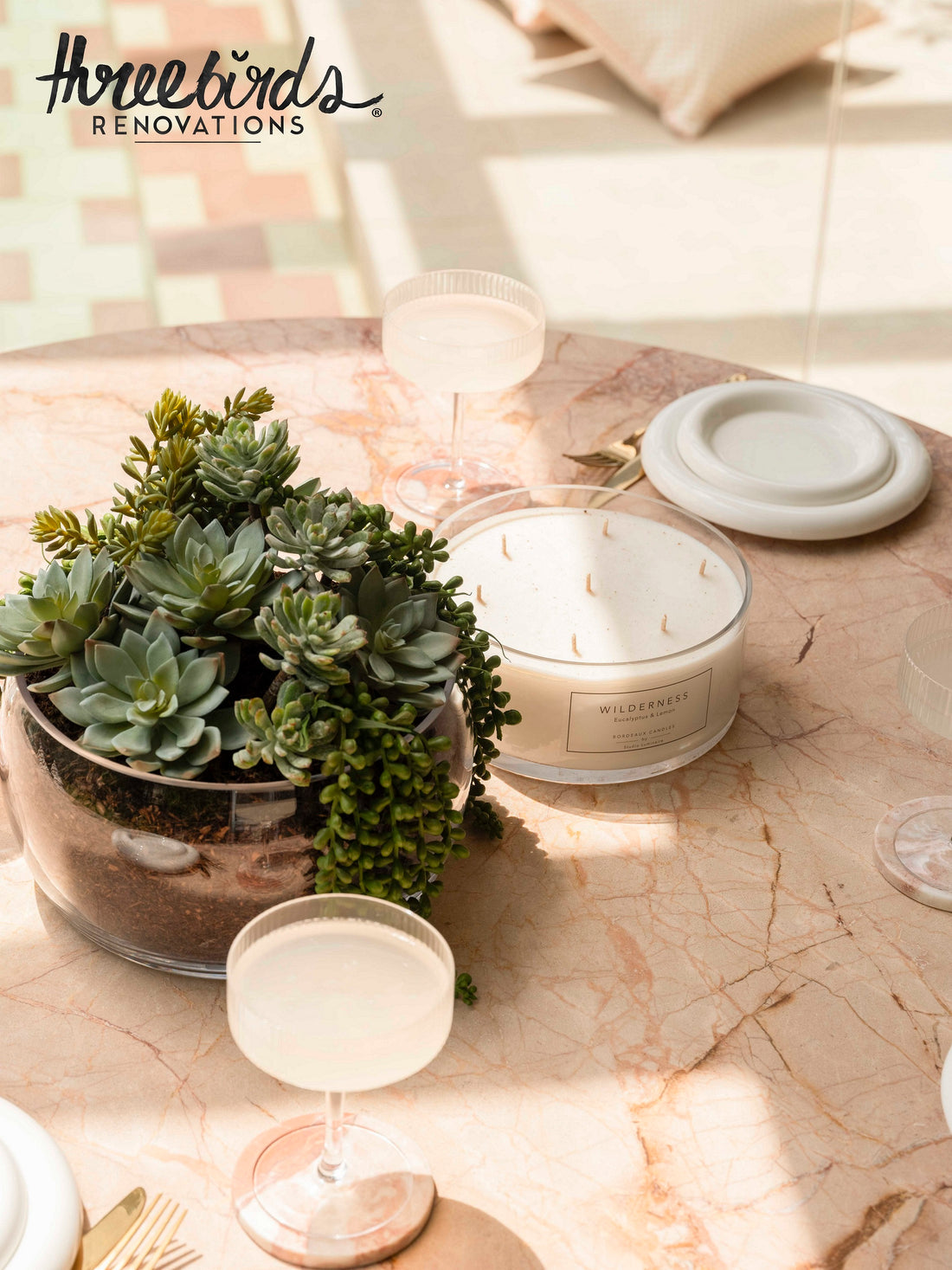 Faux Succulent Mix - Scarlett Bowl | 27cm