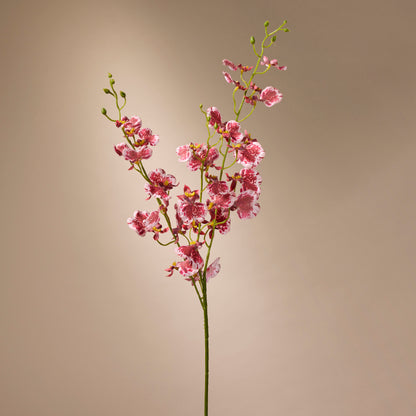 Faux Dancing Orchid Spray | Burgundy - 98cm