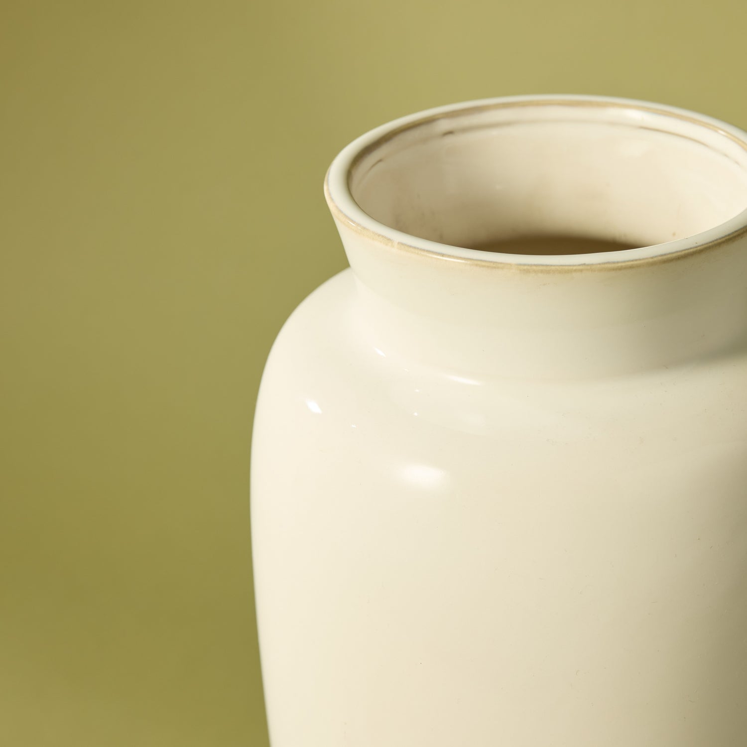 Ceramic Provincial Gloss Vessel | White - 48cm