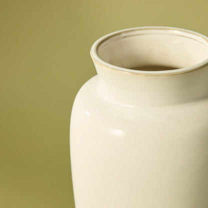 Ceramic Provincial Gloss Vessel | White - 48cm