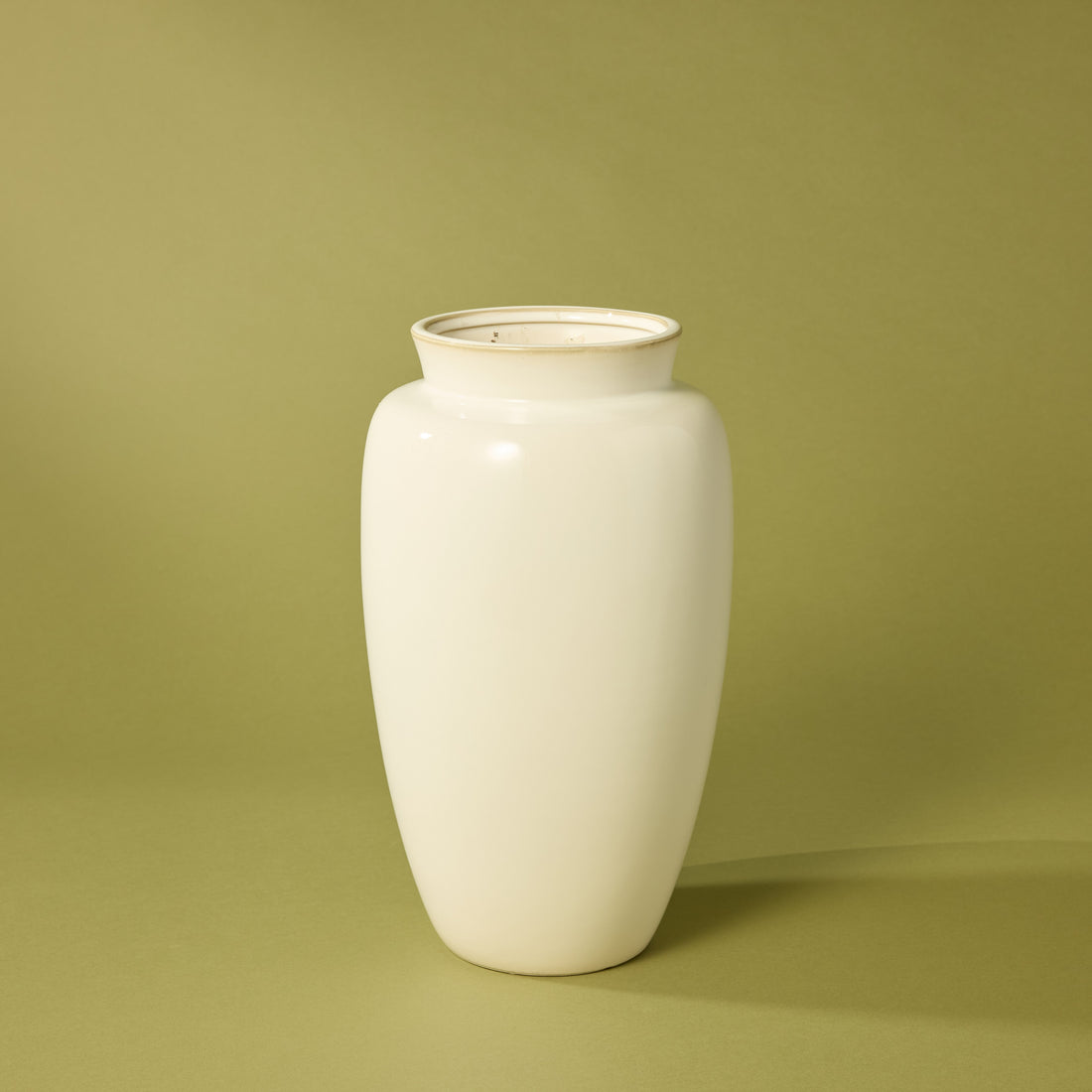 Ceramic Provincial Gloss Vessel | White - 34cm