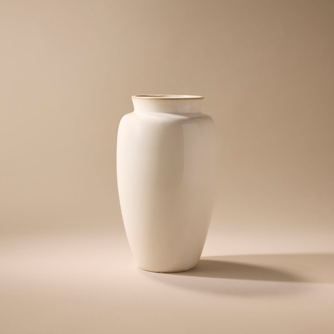 Ceramic Provincial Gloss Vessel | White - 34cm