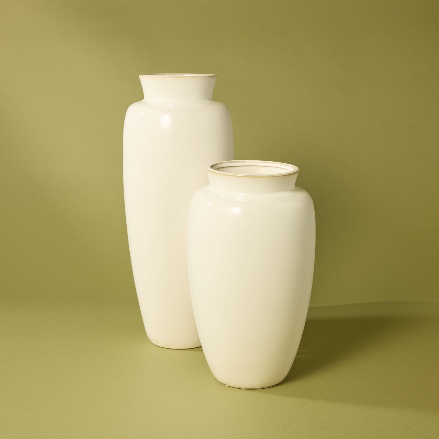 Ceramic Provincial Gloss Vessel | White - 48cm