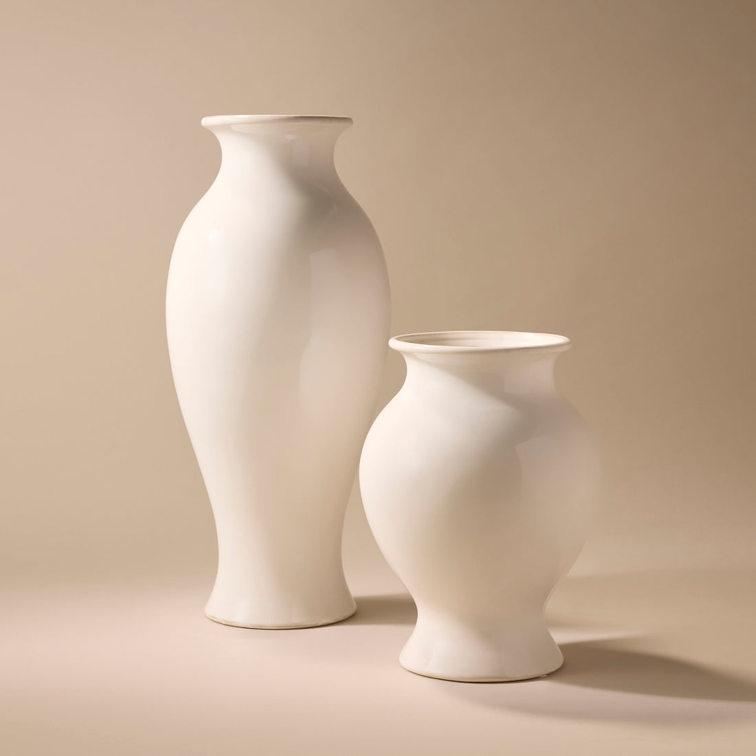 Ceramic Provincial Footed Vessel | White - 48cm