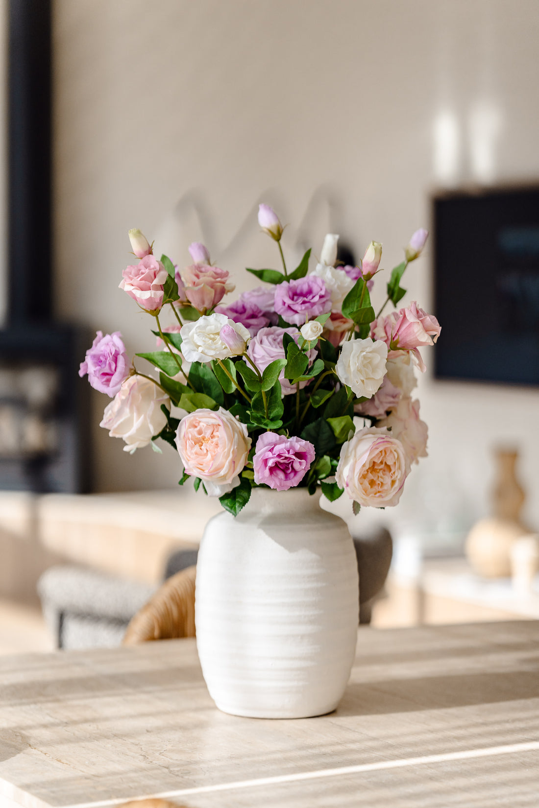 Faux Lisianthus Stem | White - 60cm