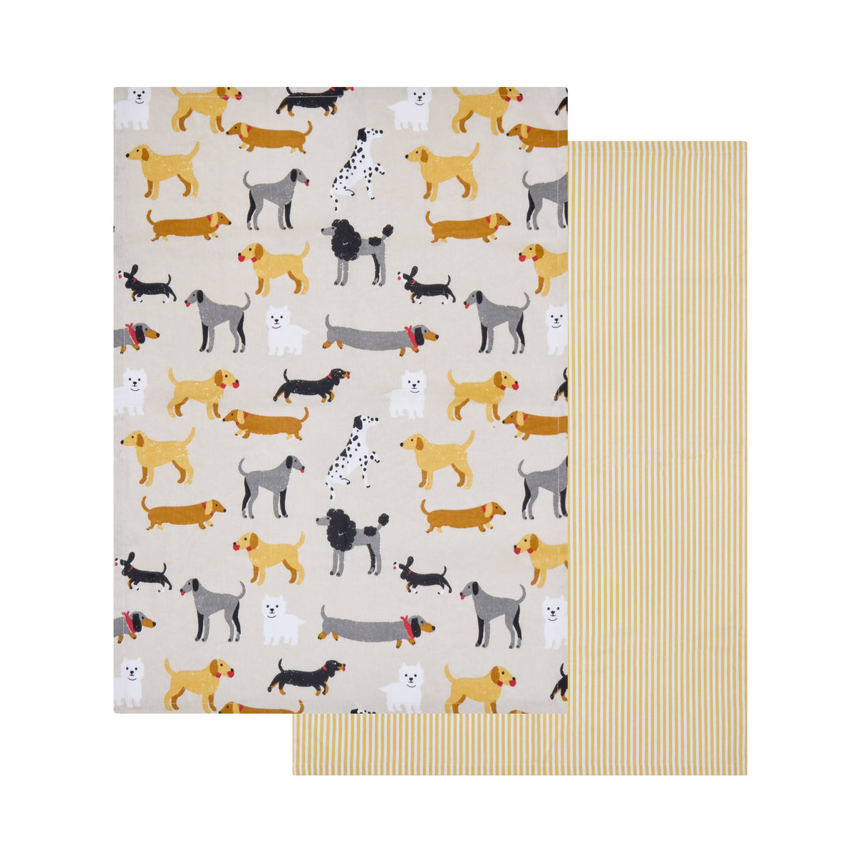 Davis &amp; Waddell Pawfect Tea Towel 2pcs Set Multi-Coloured