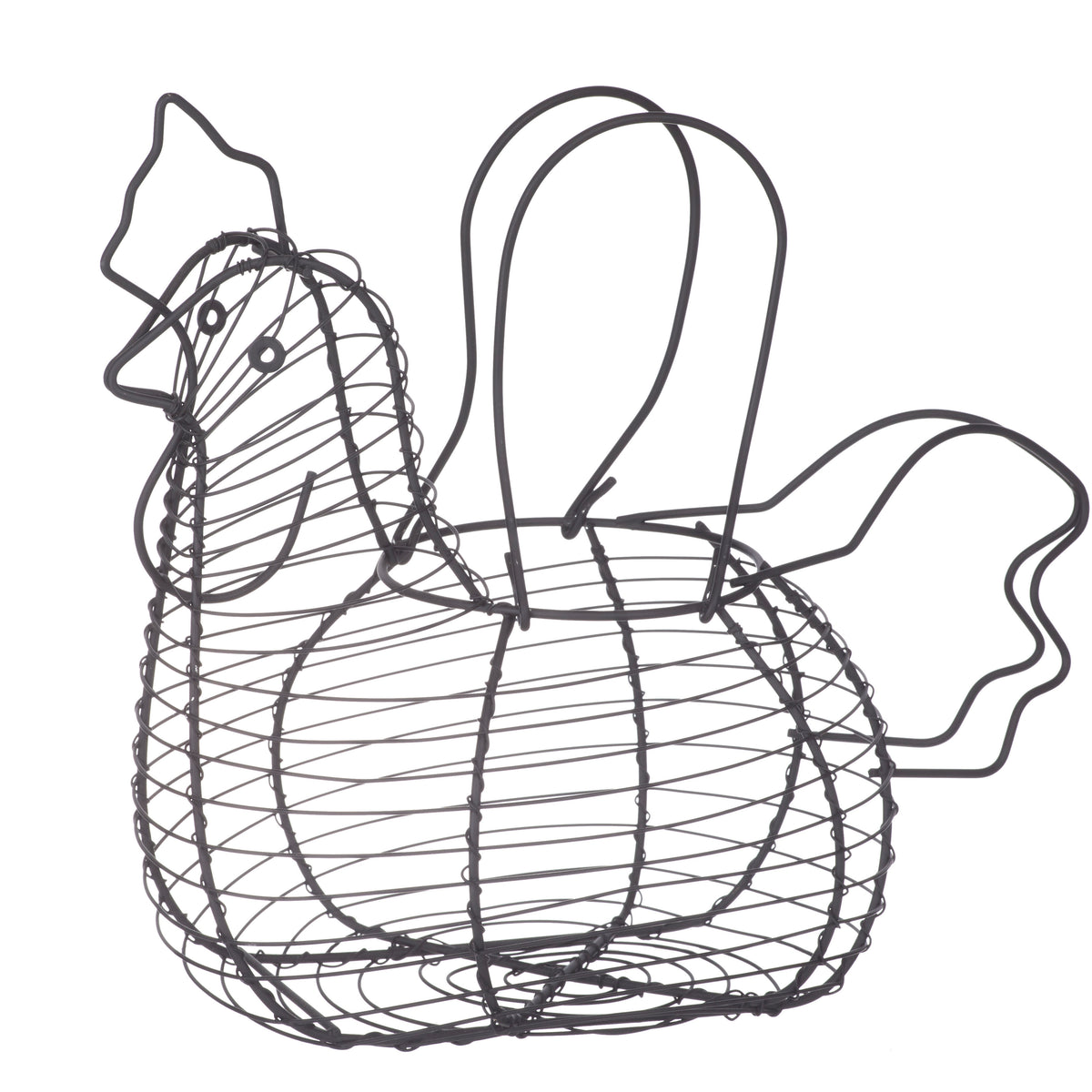 Davis &amp; Waddell Chicken Egg Basket Black