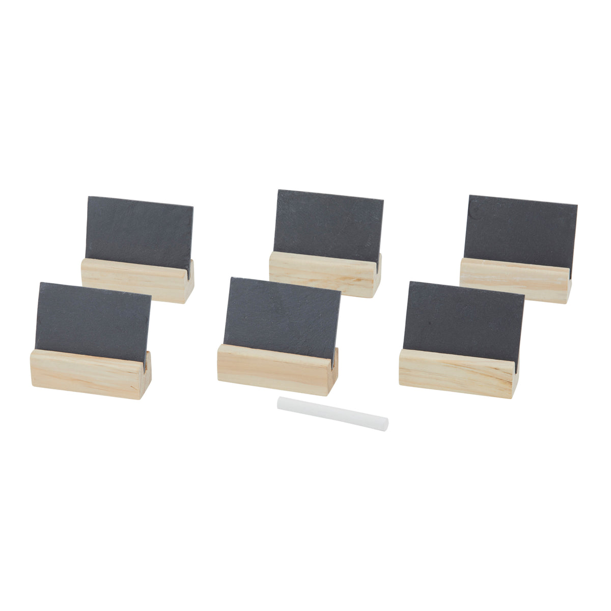 Davis &amp; Waddell Slate and Wood Name Card 7pcs Set Multi-Coloured