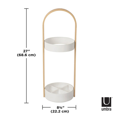 Umbra Bellwood Umbrella Stand White &amp; Natural