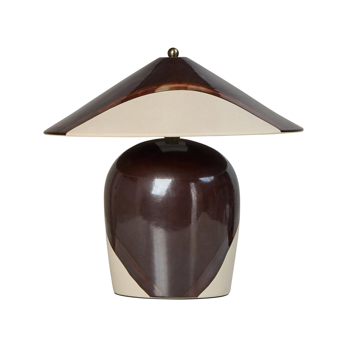 Amalfi Lyra Table Lamp Brown &amp; Natural