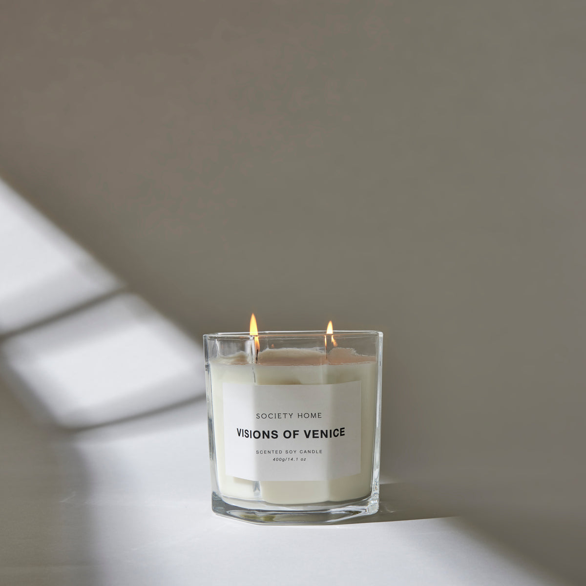 Society Home Visions of Venice Scented Soy Candle 400g White