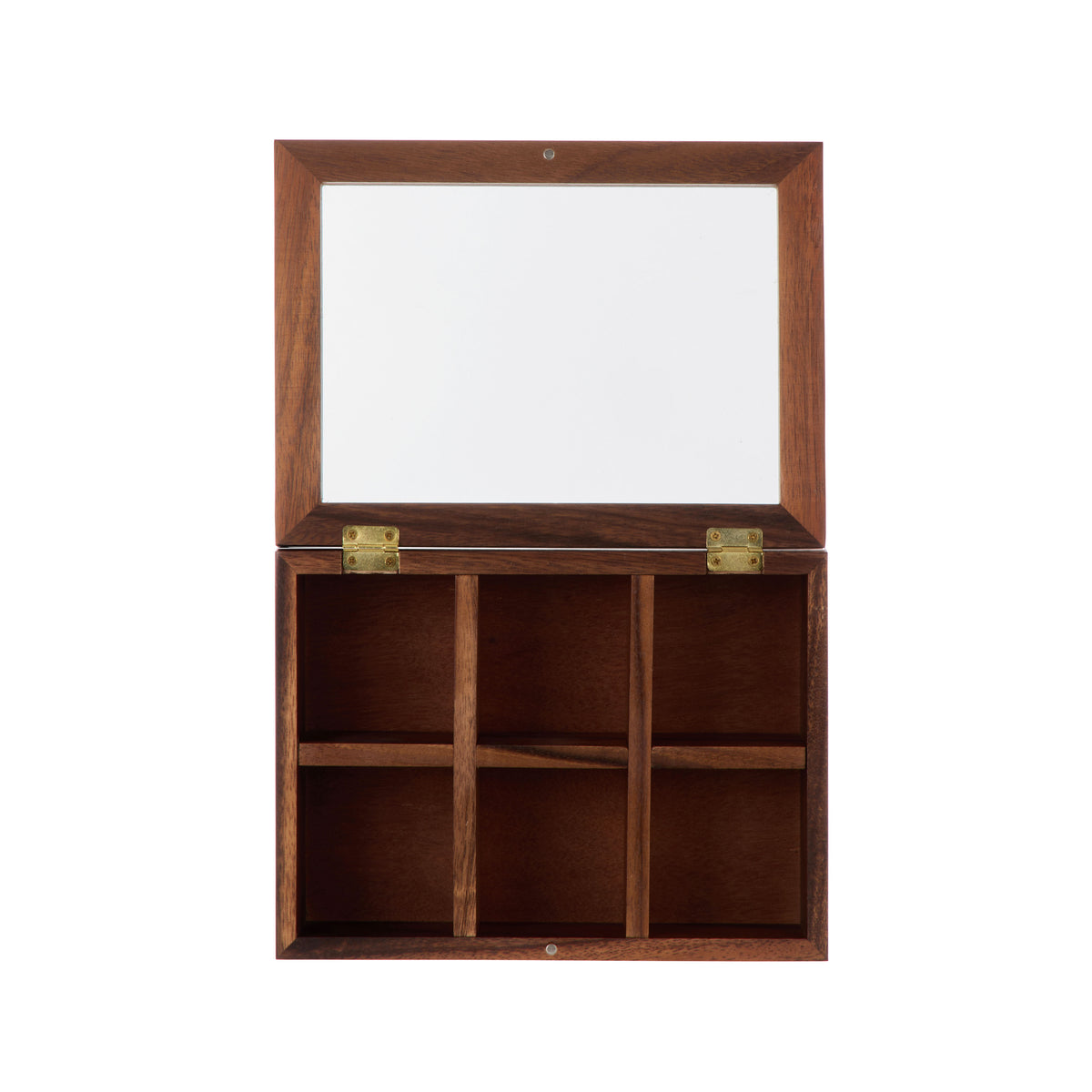 Leaf &amp; Bean Byron Acacia Tea Box 6 Compartment Natural