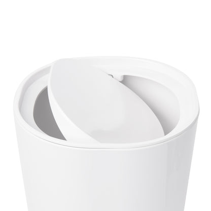 Umbra Step Waste Can with Lid White