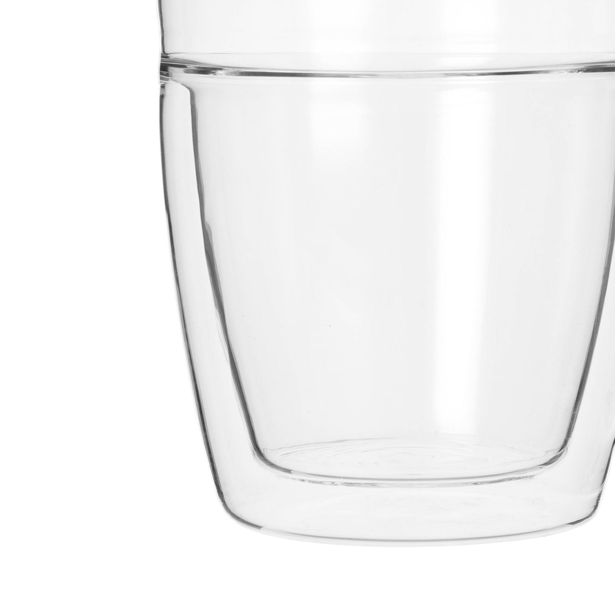 Leaf &amp; Bean 2pcs Set Double Wall &amp; Single Lip Glass Cup Clear