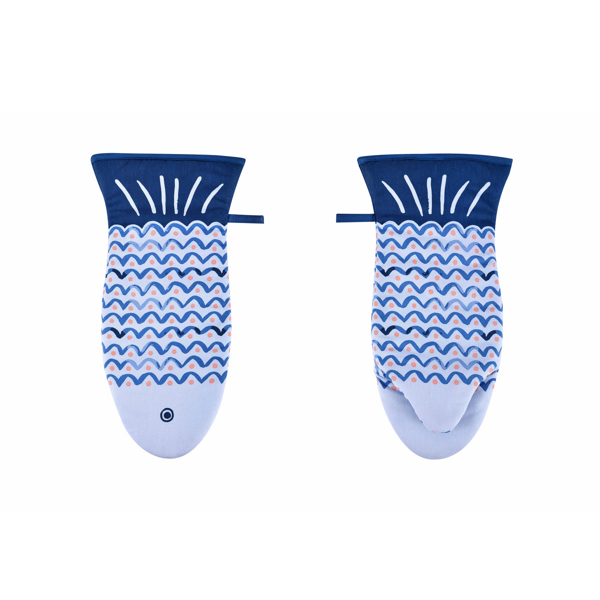 Ulster Weavers Catch of the Day Gauntlet Oven Glove Blue