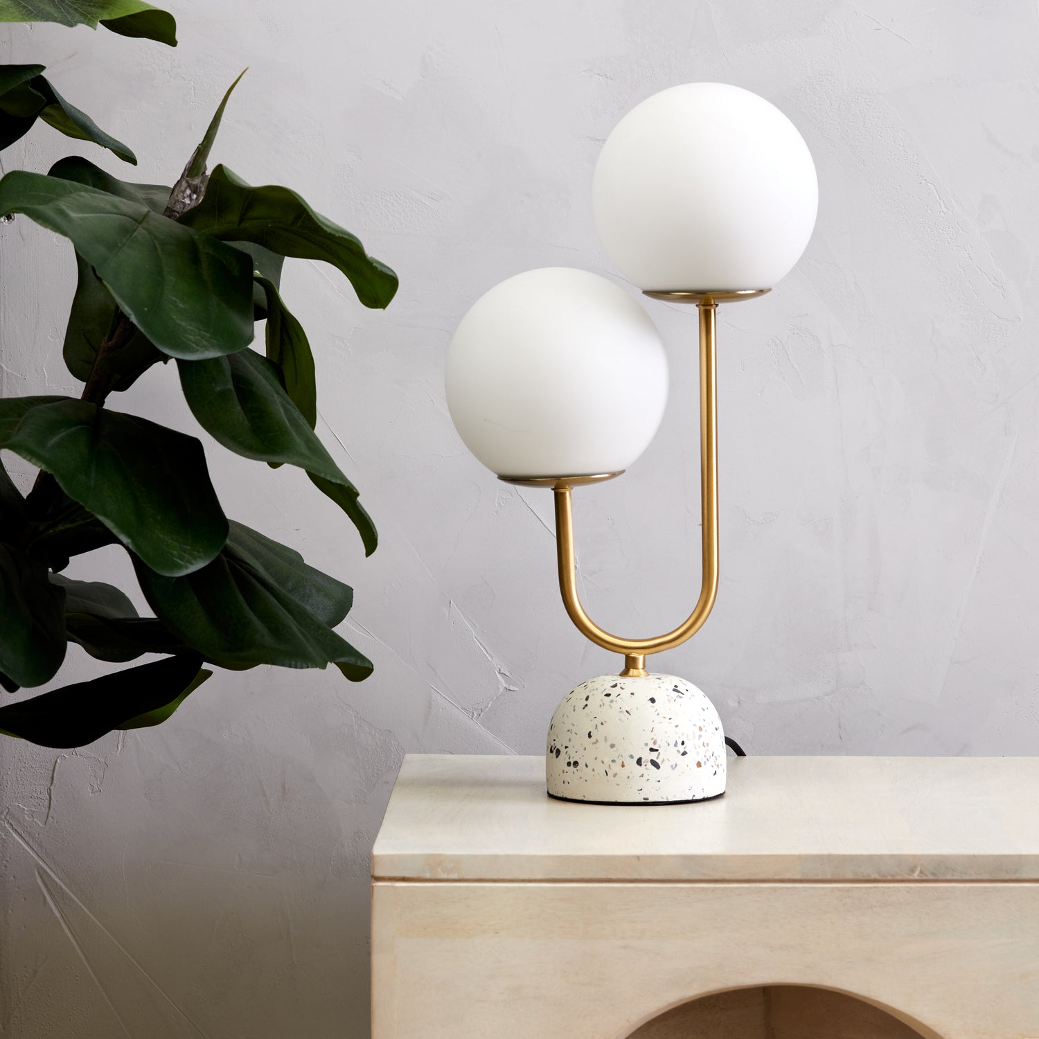 Amalfi Tivoli Table Lamp White &amp; Gold