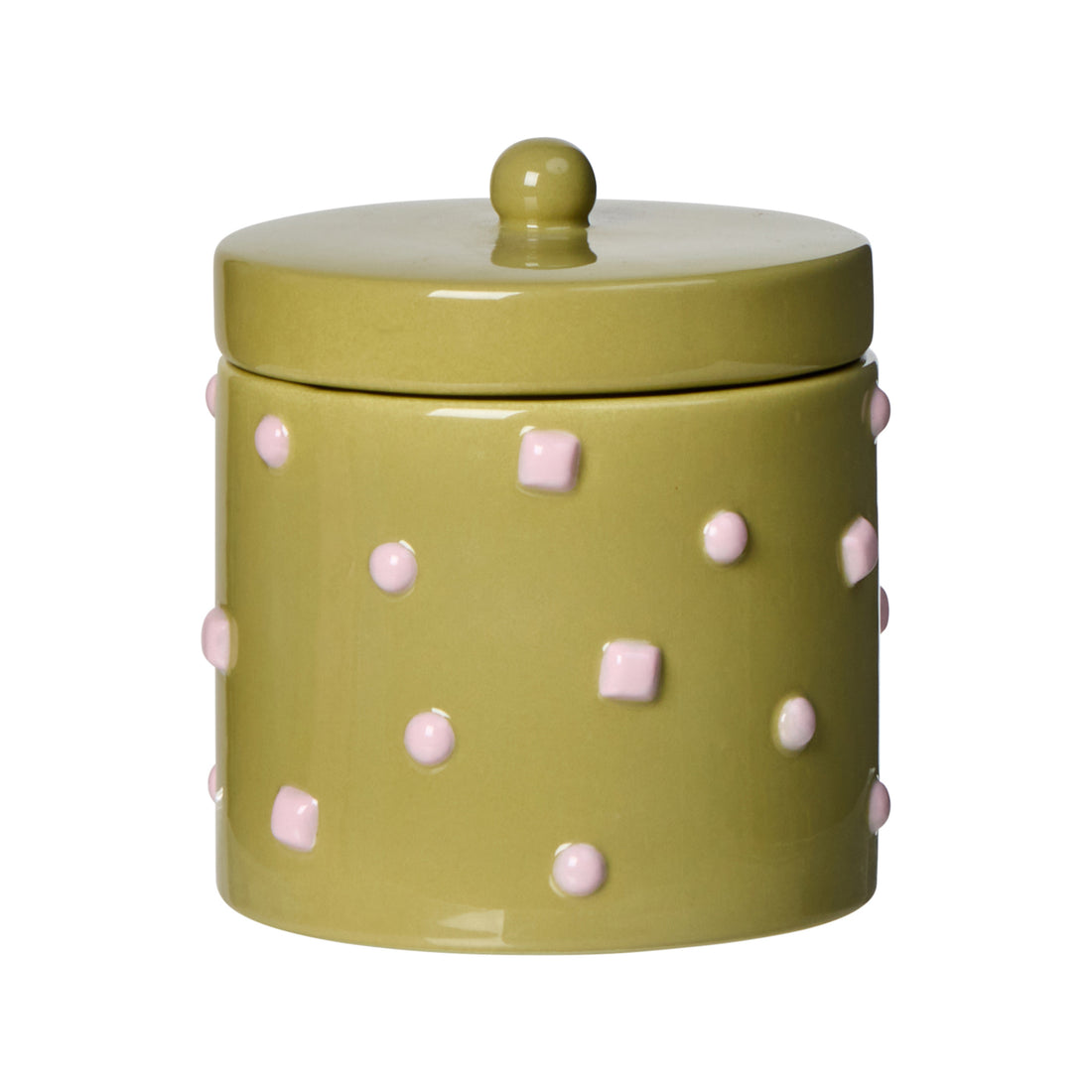 Emporium Bejeweled Cannister Green &amp; Pink