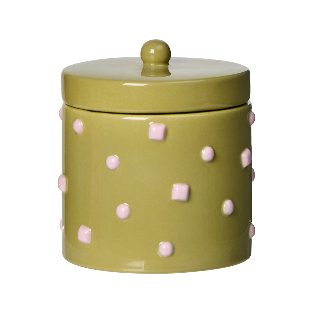 Emporium Bejeweled Cannister Green &amp; Pink
