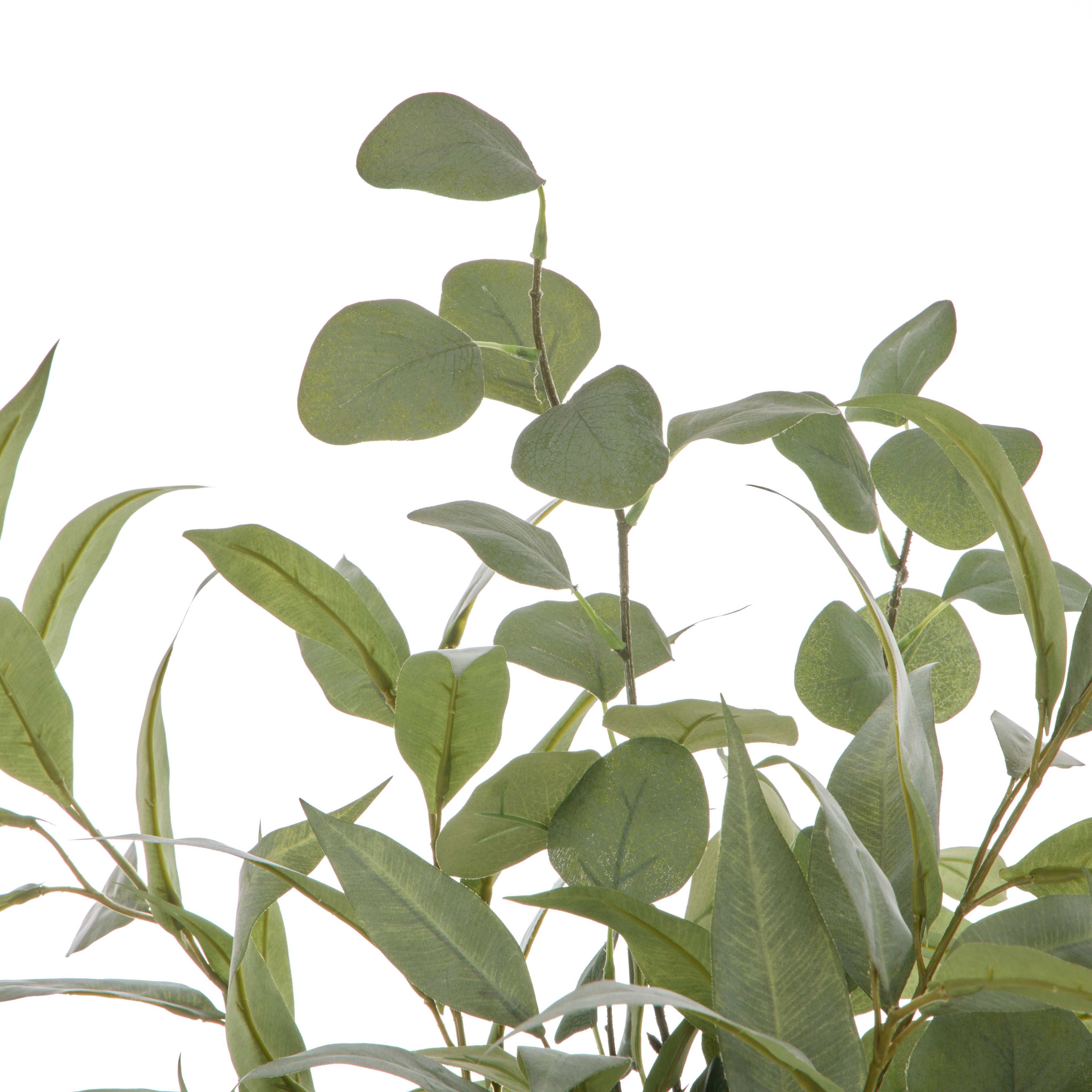 Faux Eucaluptus Mix - Grey Vase | Green -  72cm