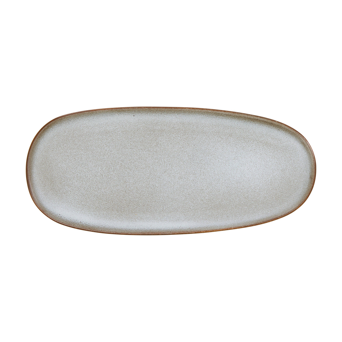 Davis &amp; Waddell Rafe Oval Platter Grey &amp; Brown