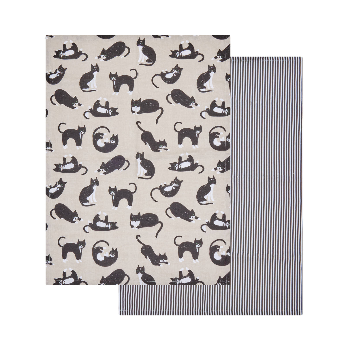 Davis &amp; Waddell Whiskers Tea Towel 2pcs Set Multi-Coloured