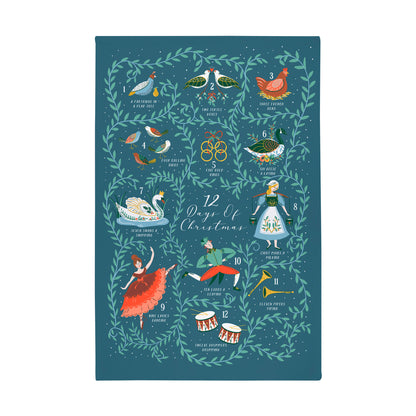Ulster Weavers 12 Days of Christmas Tea Towel Multi-Coloured