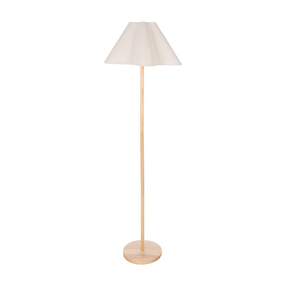 Amalfi Cullen Wooden Floor Lamp White &amp; Natural