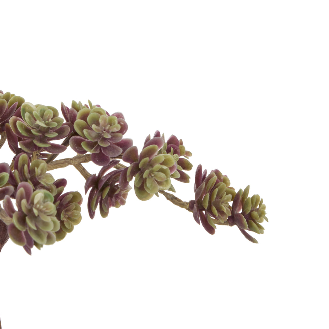 Faux Mini Houseleek Spray | Burgundy - 15cm
