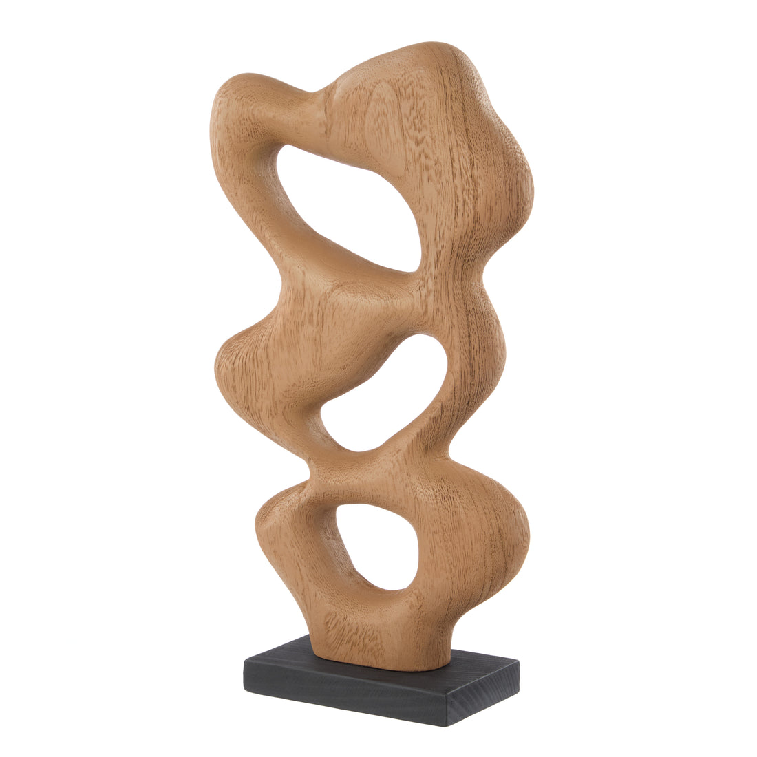 Amalfi Picton Abstract Timber Sculpture Natural &amp; Black