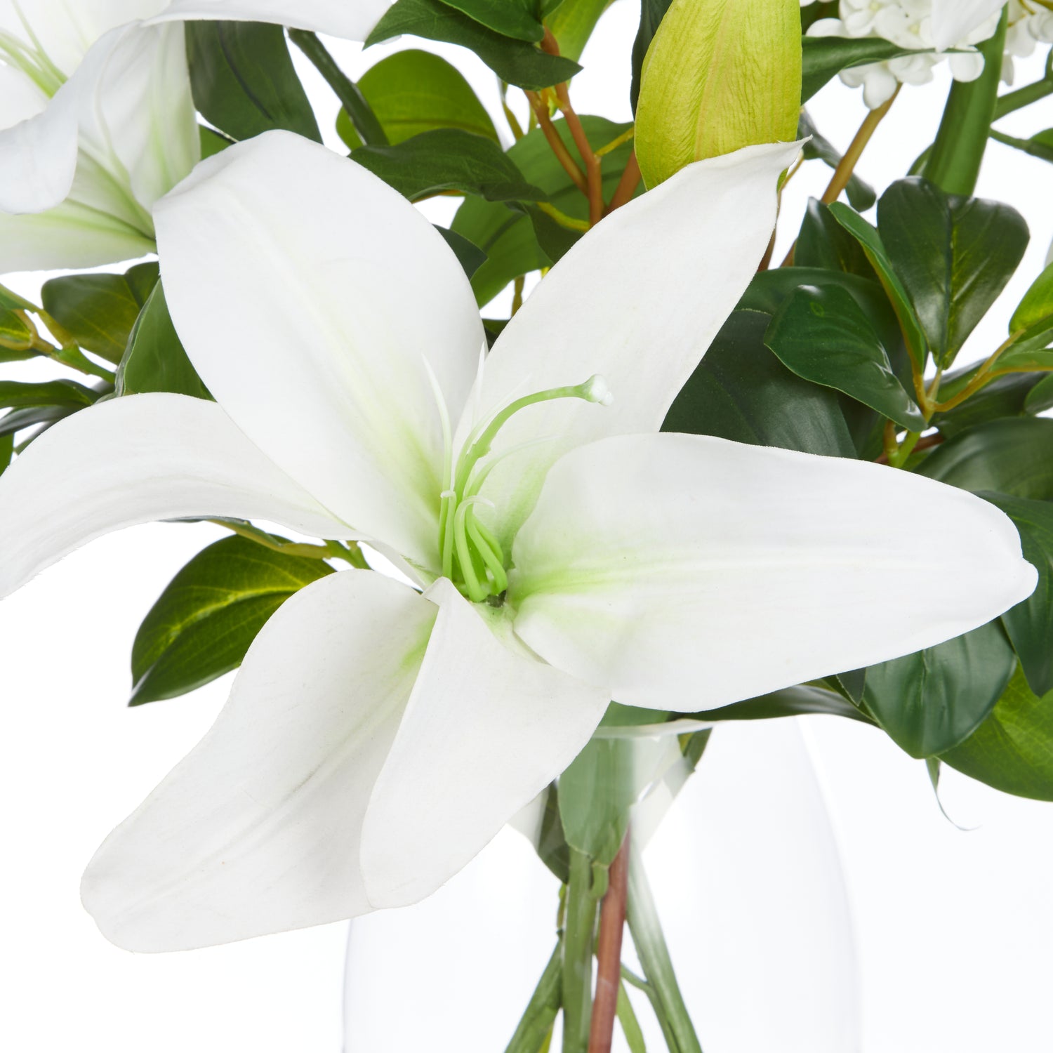 Faux Casablanca Lily Garden Mix Arrangement - Nara Vase | 49cm