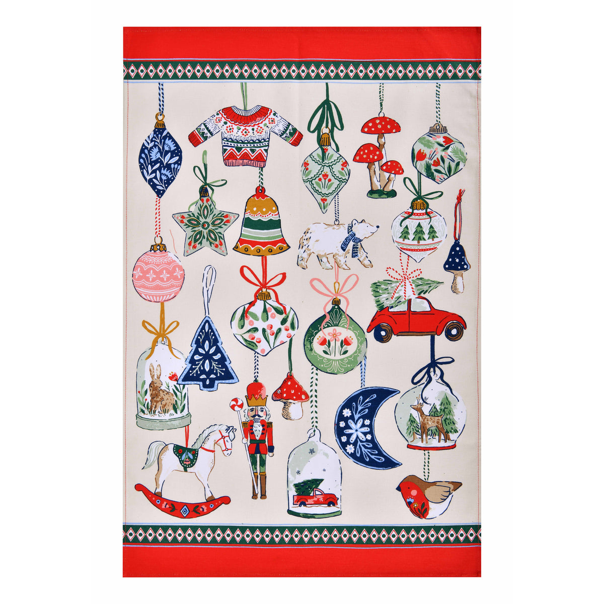 Ulster Weavers Christmas Ornaments Tea Towel Multi-Coloured