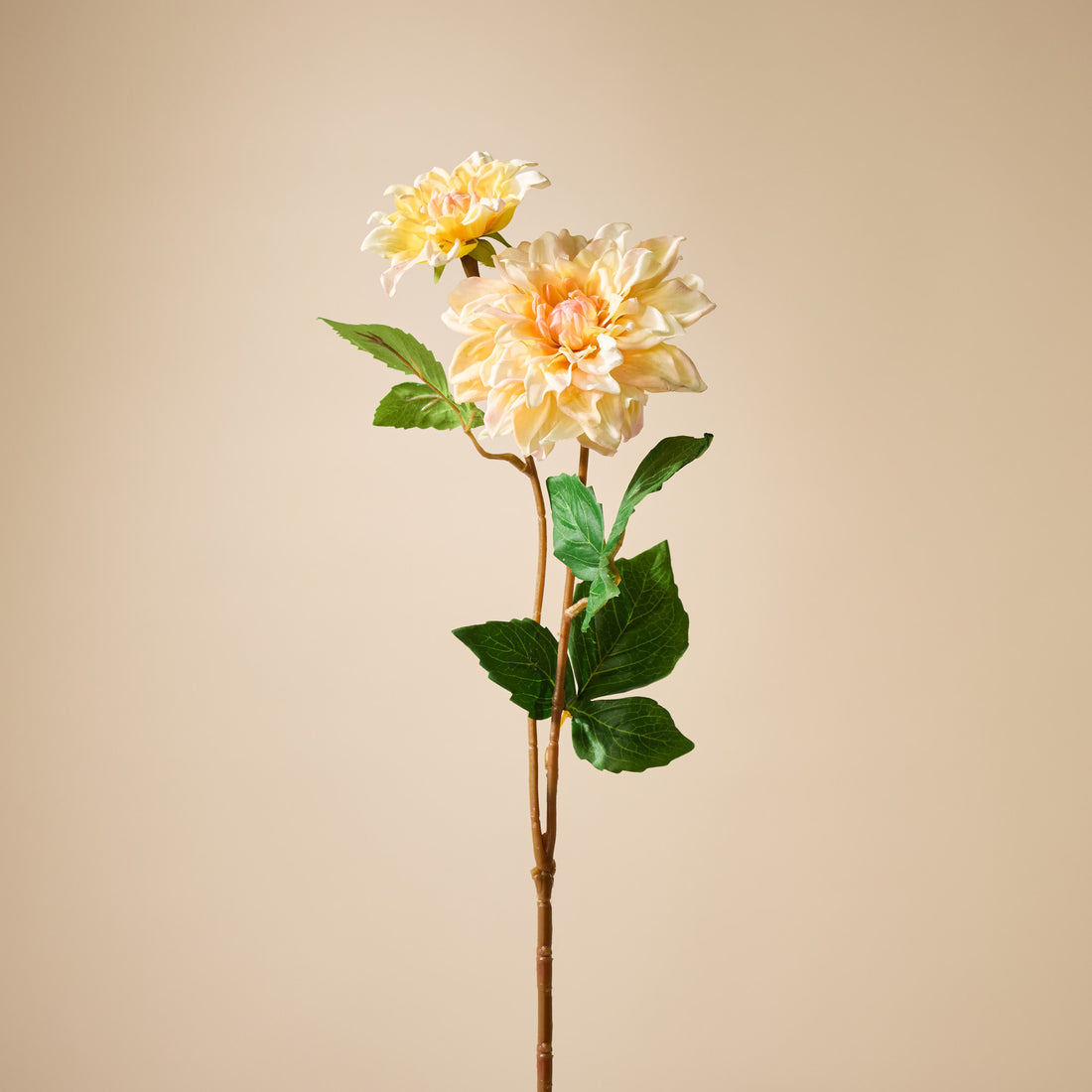 Faux Dahlia Bud Stem | Yellow - 60cm