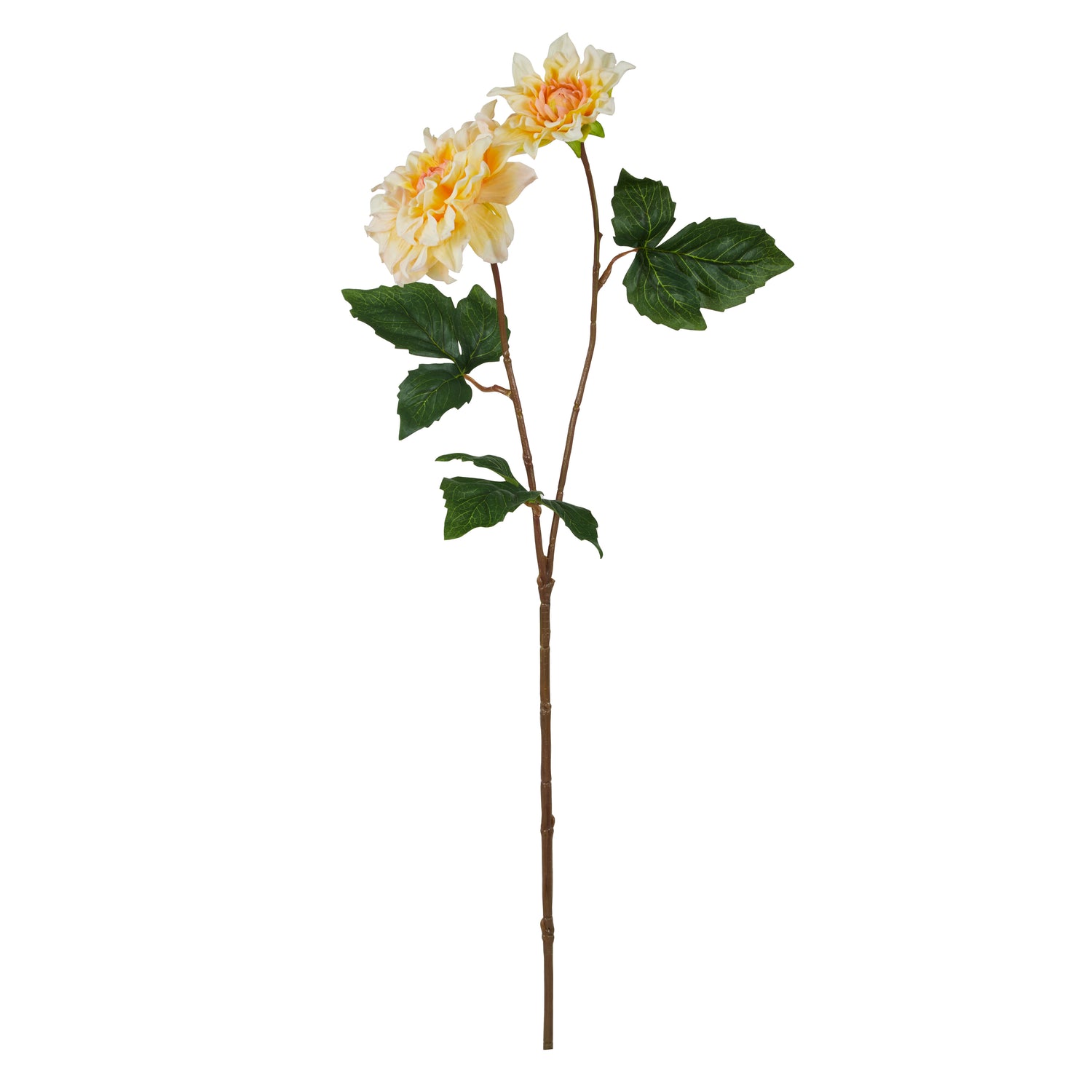 Faux Dahlia Bud Stem | Yellow - 60cm