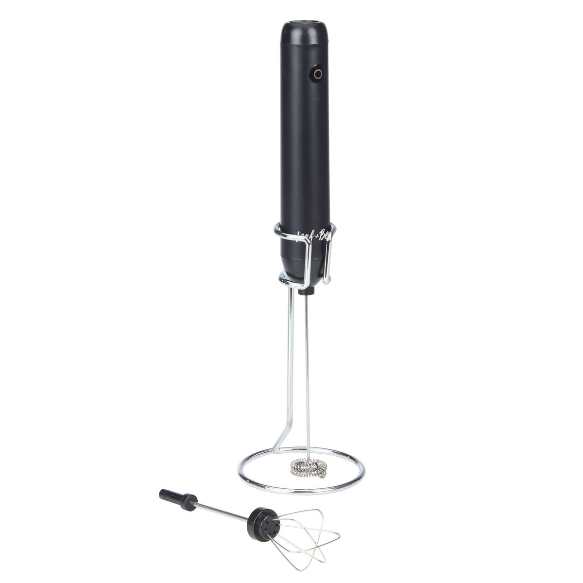 Leaf &amp; Bean 2 In 1 Handheld Rechargeable Milk Frother Black