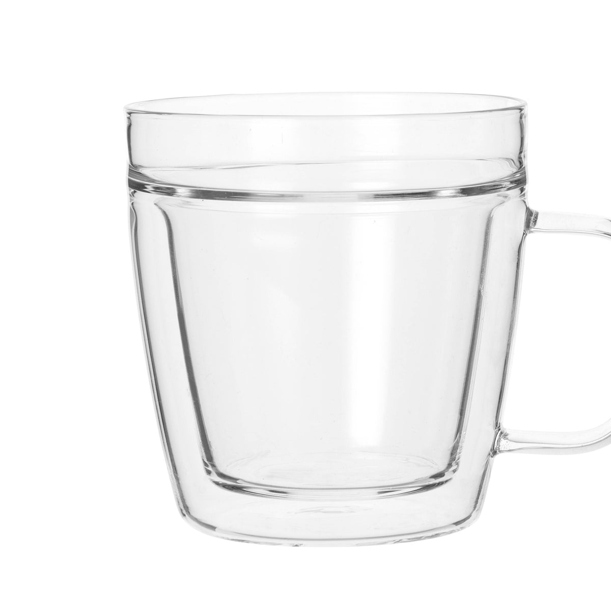 Leaf &amp; Bean 2pcs Set Double Wall &amp; Single Lip Glass Cup Clear