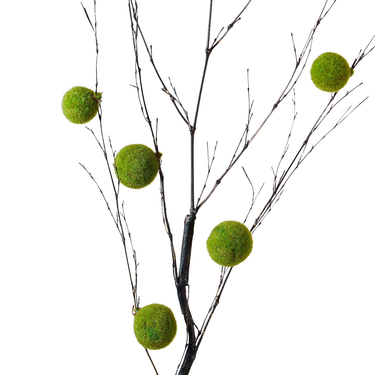 Faux Moss Ball Branch | 130cm