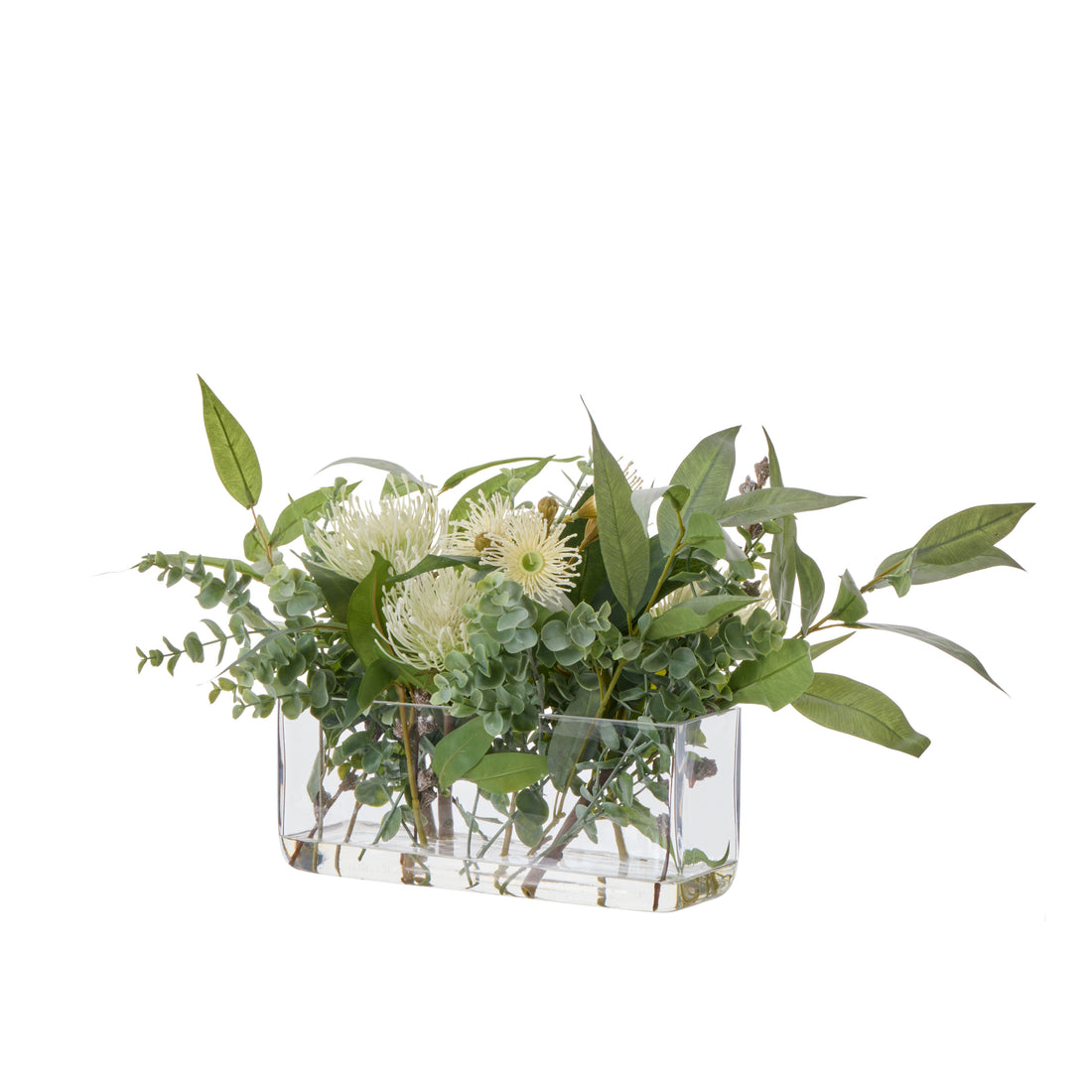 Faux Pincushion Eucalyptus - Esme Through Vase | Green -  31cm