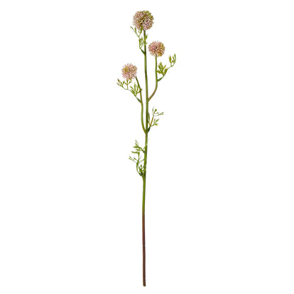 Faux Mini Allium Stem | Pink - 64cm