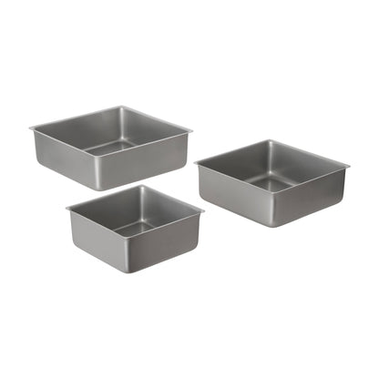 Davis &amp; Waddell Non-Stick Square Cake Pan Set  3pcs Set Cream
