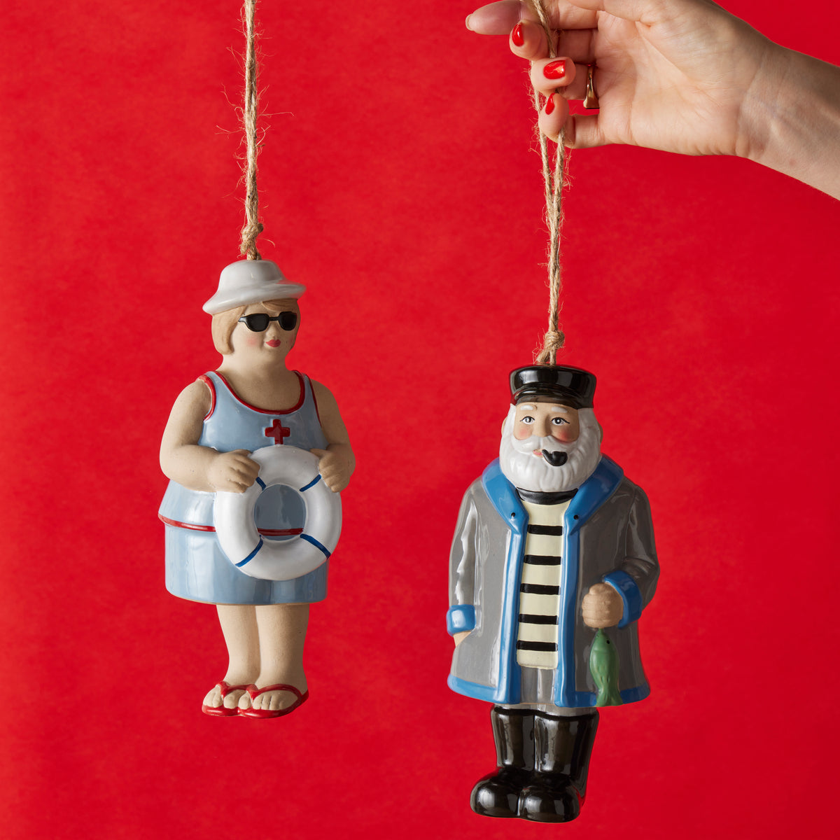 Emporium Mrs Angler Windchime Blue &amp; Red