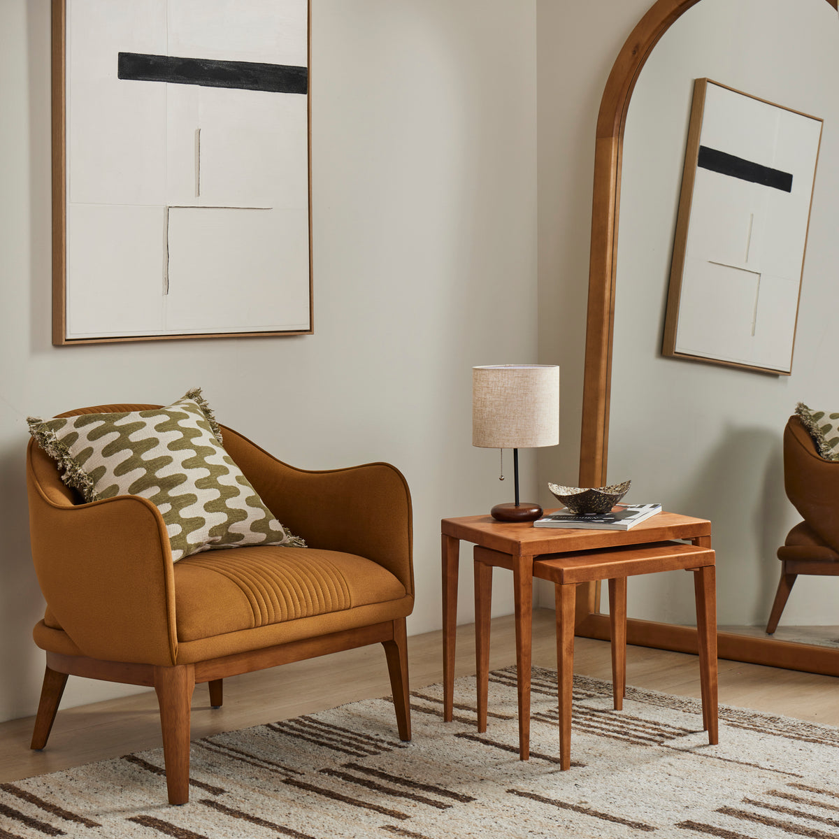 Academy Nash Abstract Cushion Green