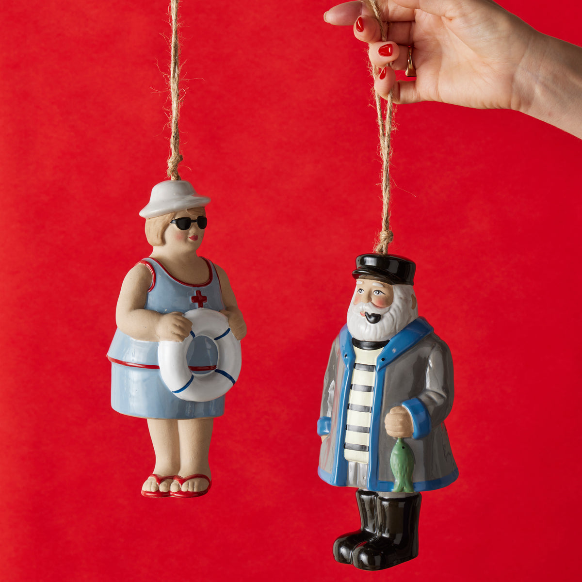 Emporium Mrs Angler Windchime Blue &amp; Red