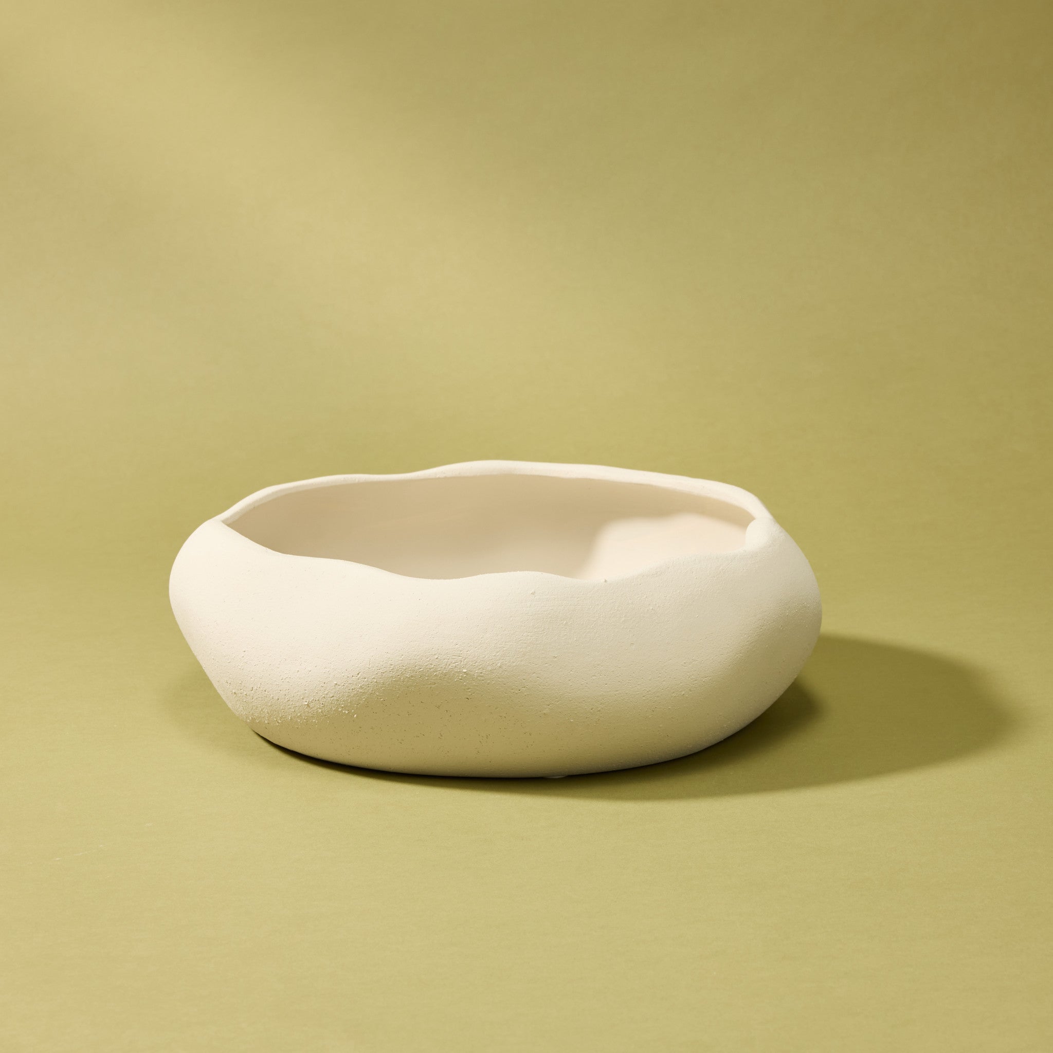 Lyon Organic Bowl Planter | Cream - 30cm