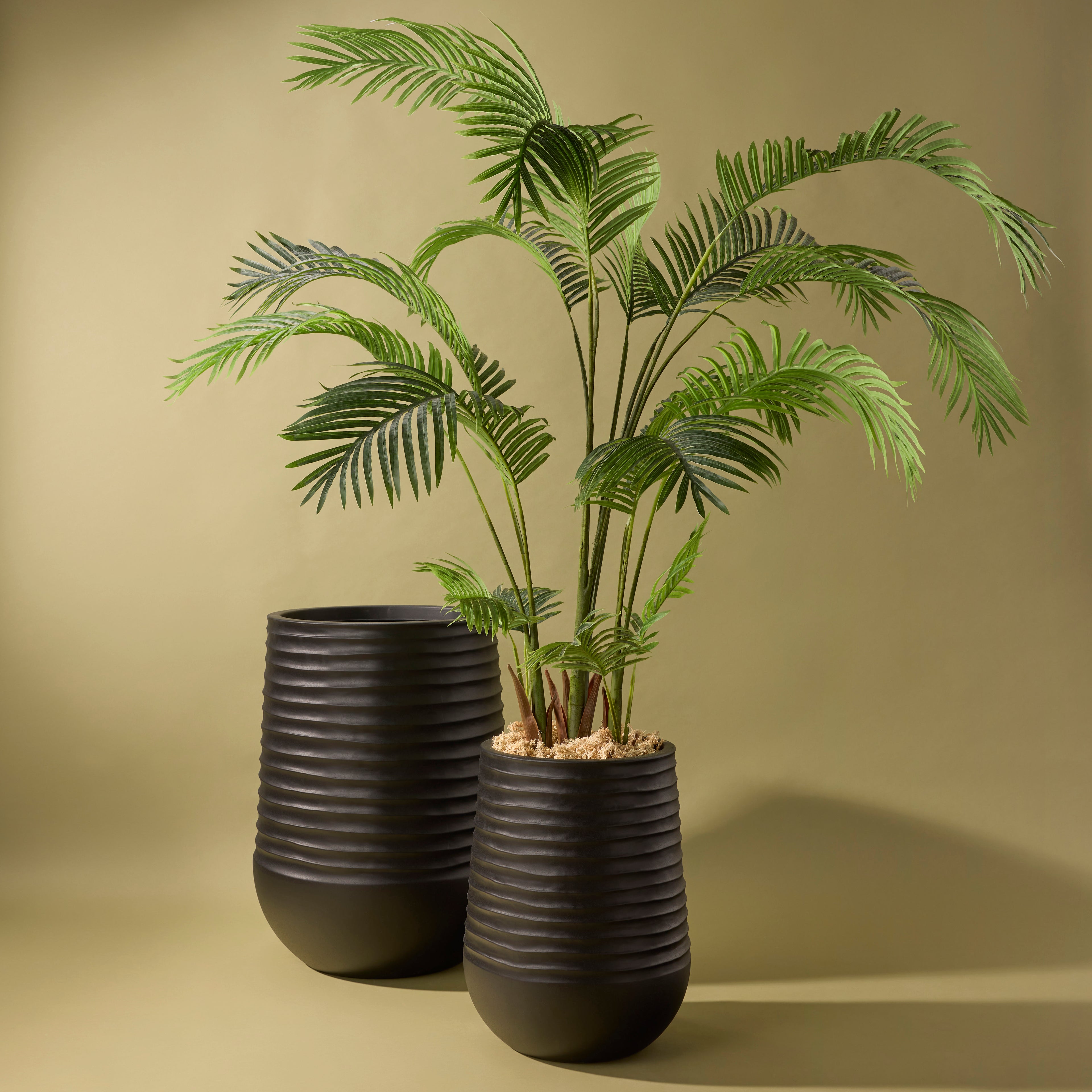 Ryker Tall Stonelite Planter - Set of 2 | Black