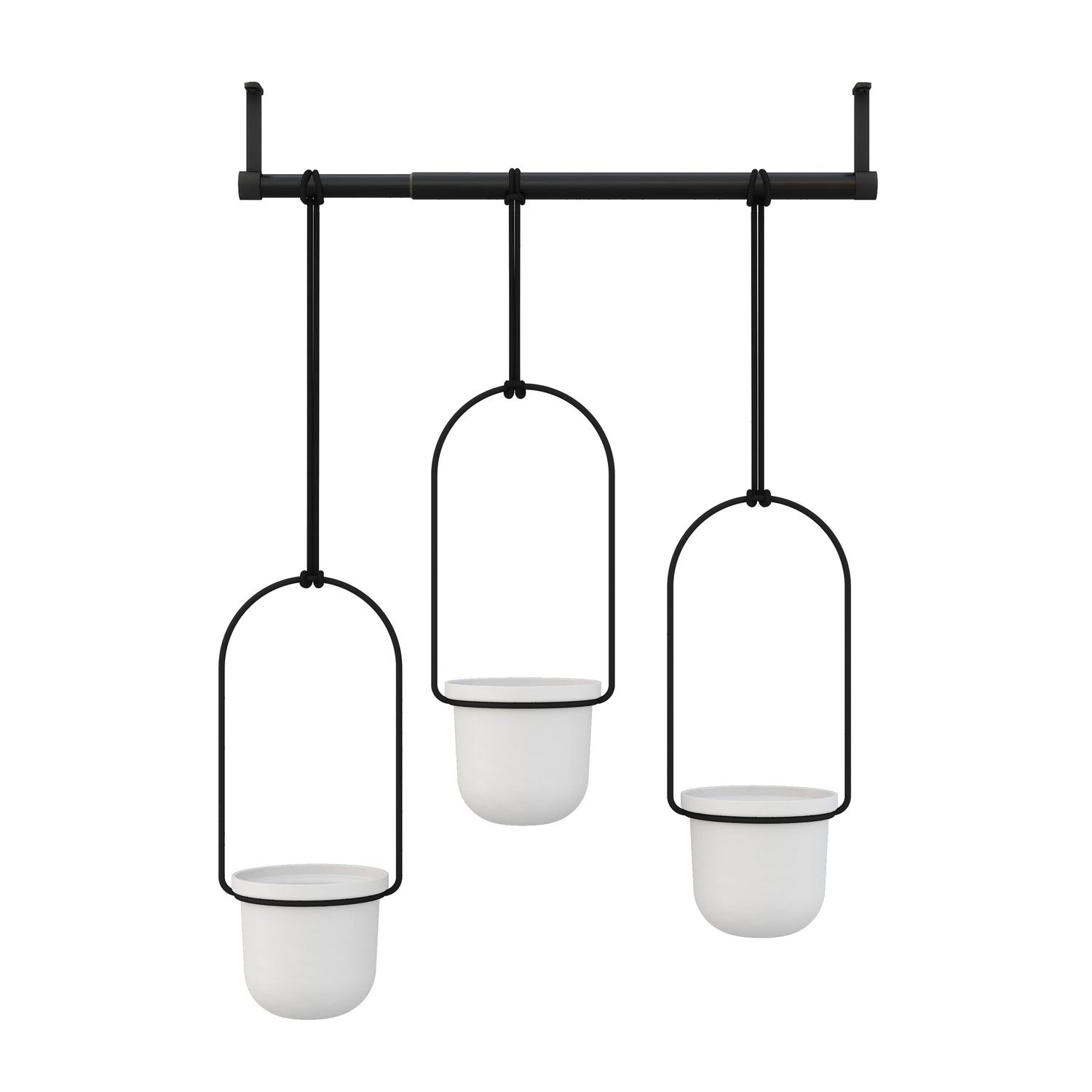 Umbra Triflora Hanging Planter White &amp; Black
