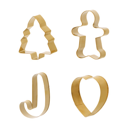 Davis &amp; Waddell Cookie Cutter 4pcs Set Gold